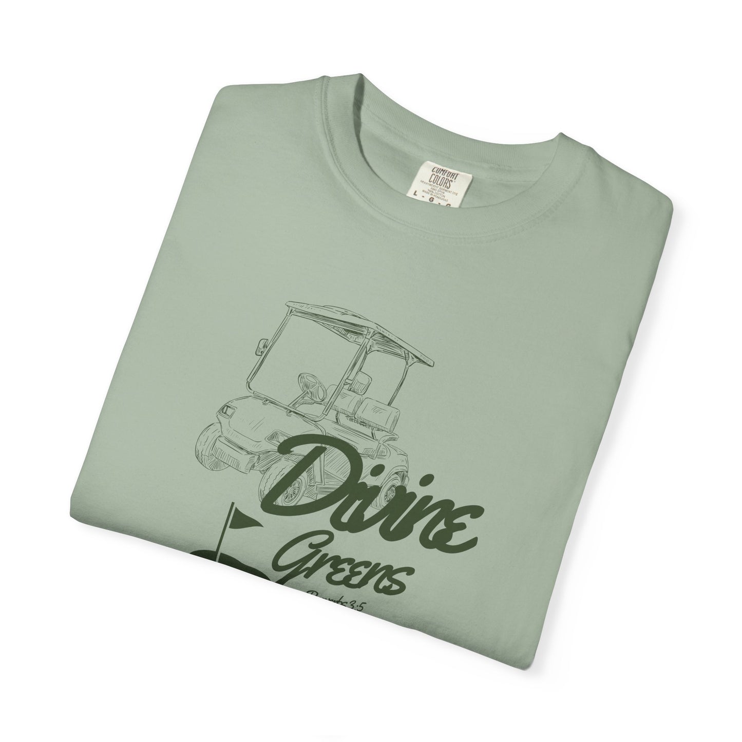 Divine Greens Golf T-Shirt — Proverbs 3:5 Christian Golf Graphic Tee