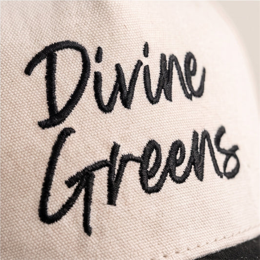 Divine Greens Golf Two-Tone Hat — Limited Drop Beige/Black - Divine Greens Golf