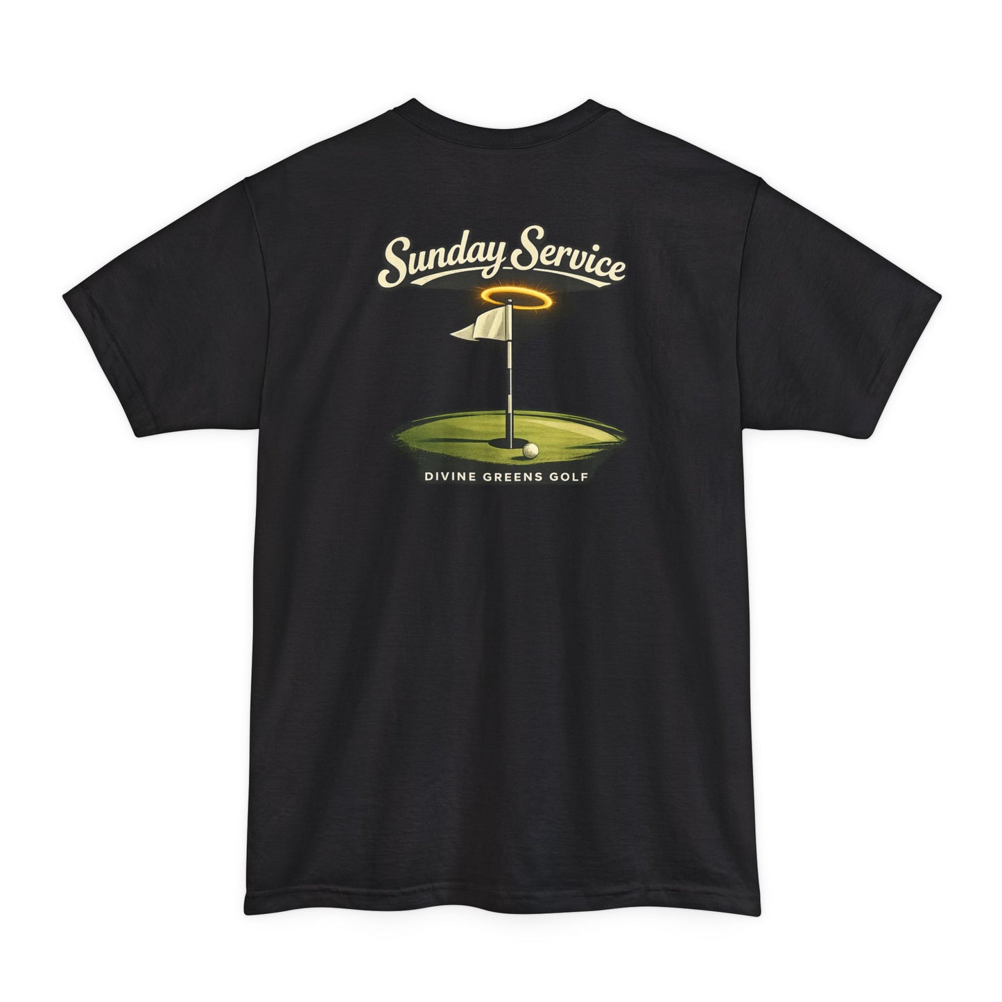 Sunday Service Golf Tee — "Sunday Service" Backprint Tall Tee