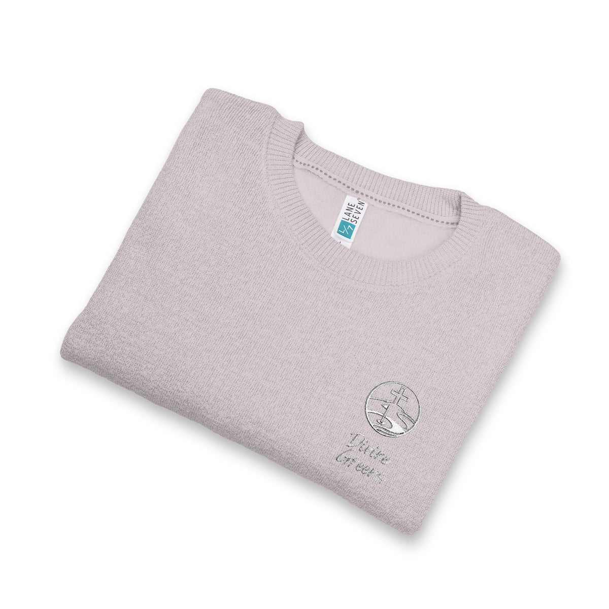 a folded sweater on a white background