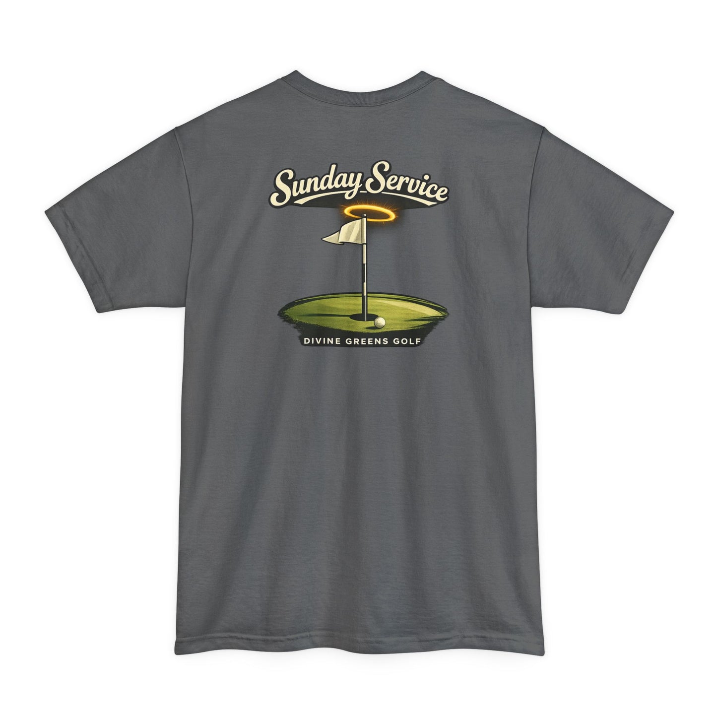 Sunday Service Golf Tee — "Sunday Service" Backprint Tall Tee