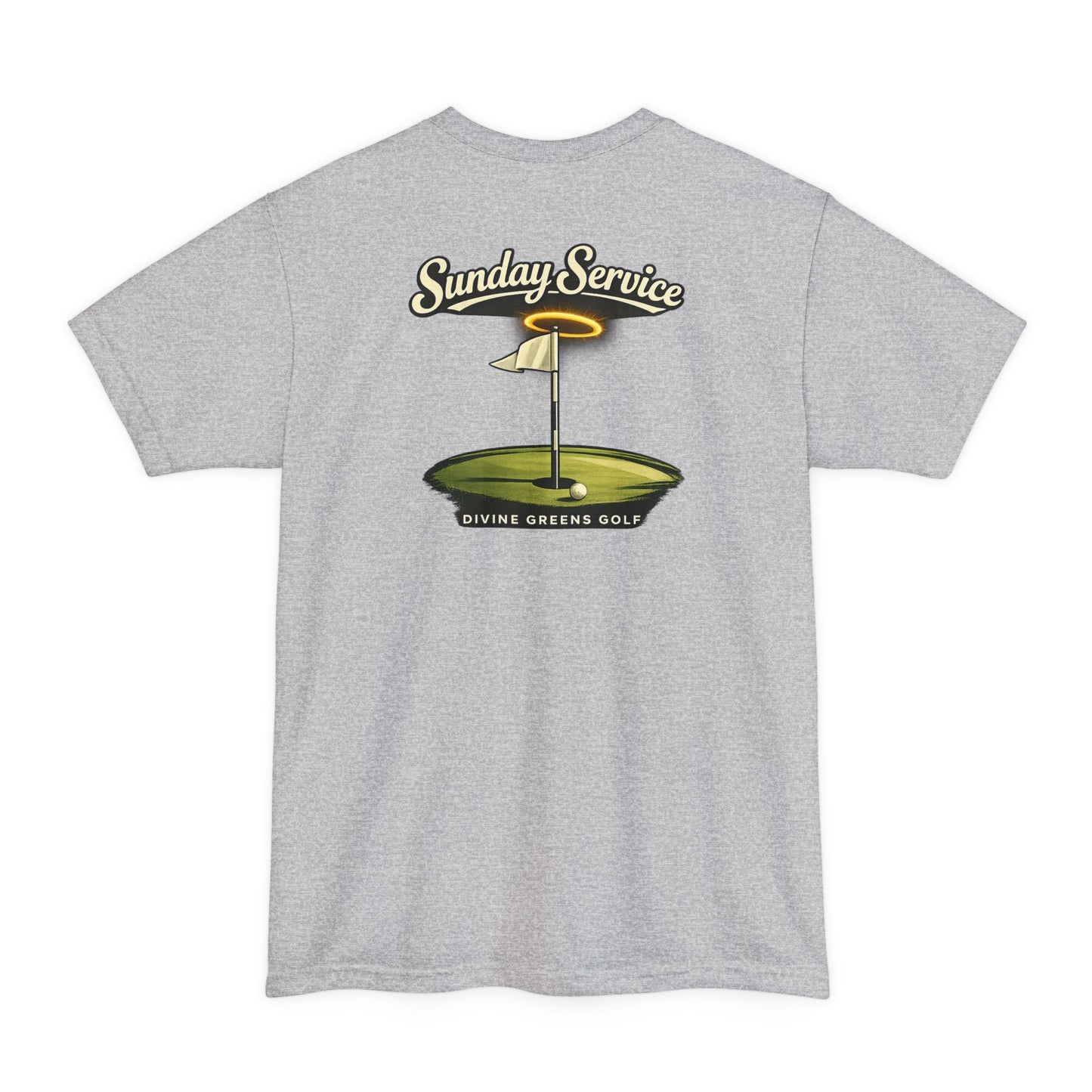 Sunday Service Golf Tee — "Sunday Service" Backprint Tall Tee