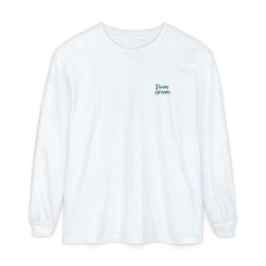 Sunday Service Golf Long Sleeve Tee — Divine Greens Logo