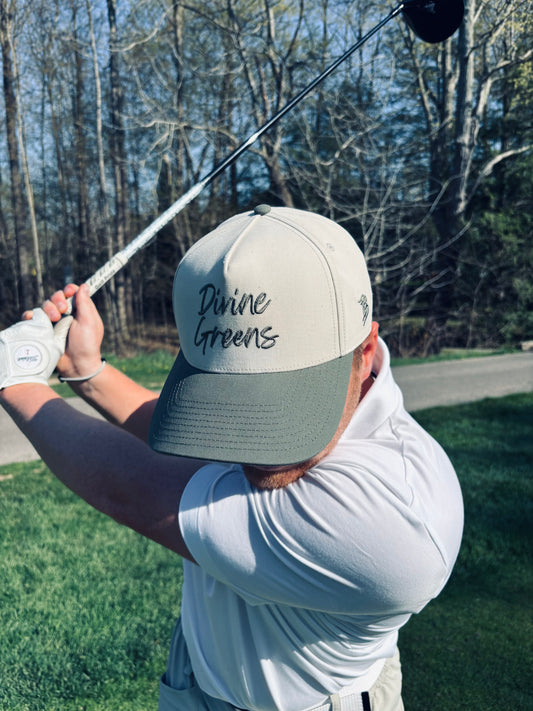 Divine Greens Golf Two-Tone Hat — Limited Drop Beige/Loden