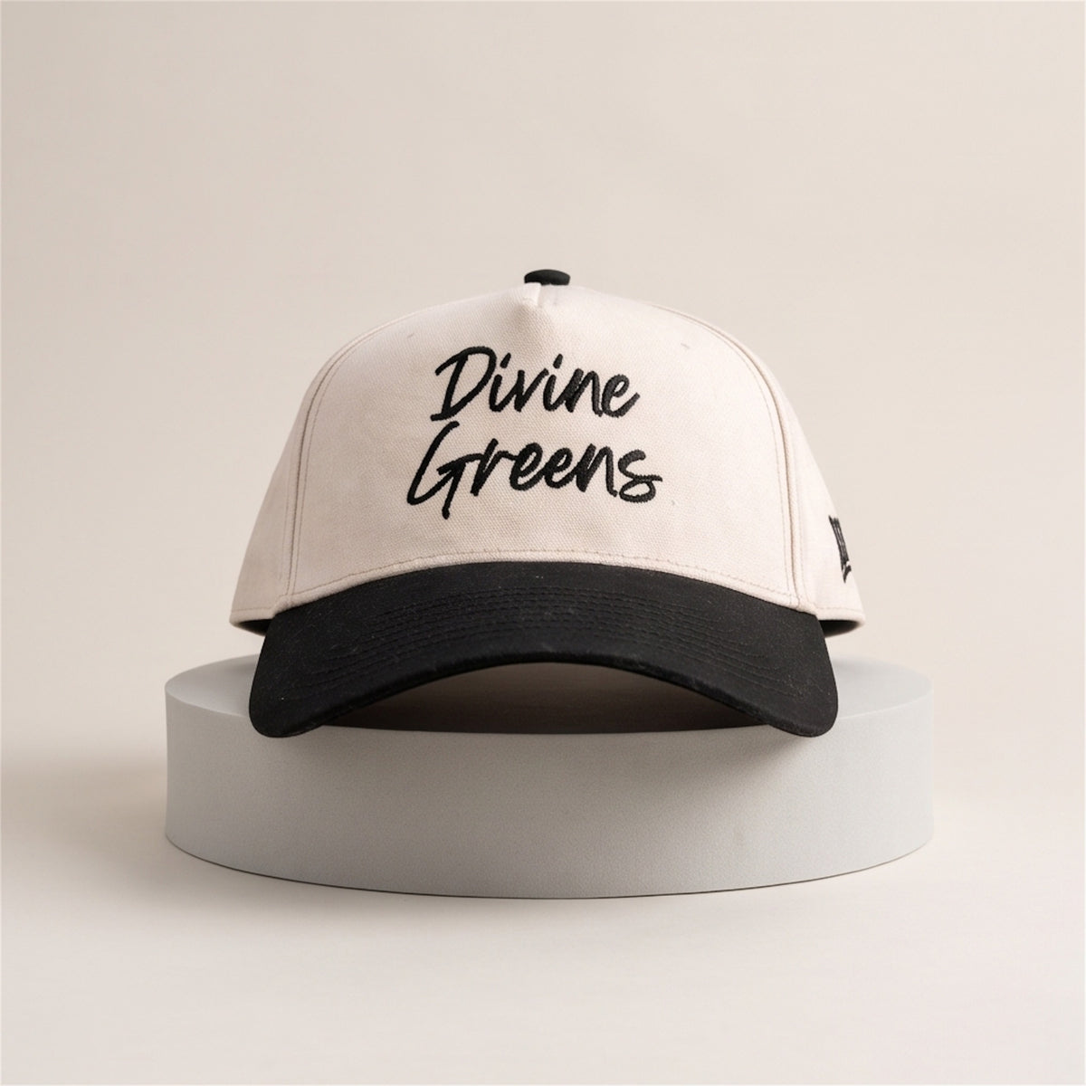 Divine Greens Golf Two-Tone Hat — Limited Drop Beige/Black - Divine Greens Golf