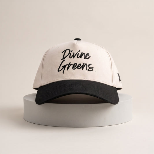 Divine Greens Golf Two-Tone Hat — Limited Drop Beige/Black - Divine Greens Golf